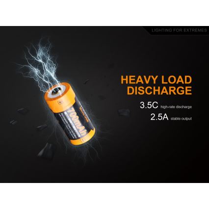 Fenix FERCR123ALIIONUP – baterie reîncărcabilă USB, 3,6 V, 700 mAh, 1 buc.