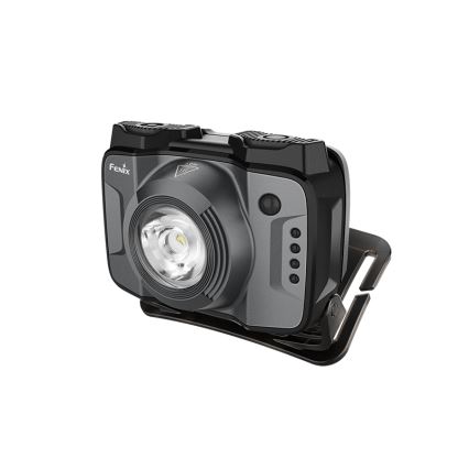 Fenix HL12RV20BLC - Lanternă frontală LED reîncărcabilă, reglabilă, LED/USB, 950 mAh, IP66, 500 lm, 112 ore, negru