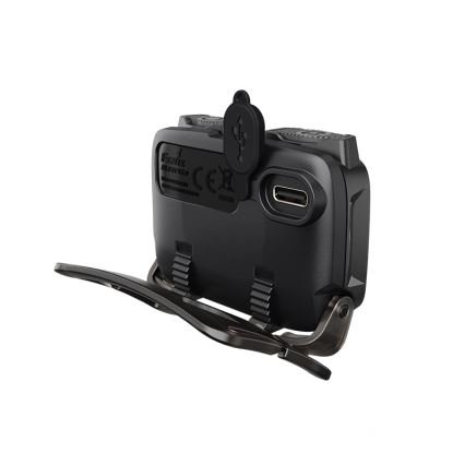 Fenix HL12RV20BLC - Lanternă frontală LED reîncărcabilă, reglabilă, LED/USB, 950 mAh, IP66, 500 lm, 112 ore, negru