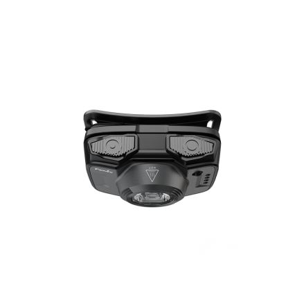 Fenix HL12RV20BLC - Lanternă frontală LED reîncărcabilă, reglabilă, LED/USB, 950 mAh, IP66, 500 lm, 112 ore, negru