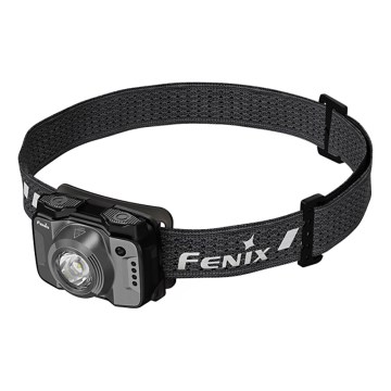 Fenix HL12RV20BLC - Lanternă frontală LED reîncărcabilă, reglabilă, LED/USB, 950 mAh, IP66, 500 lm, 112 ore, negru