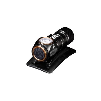 Fenix HM51RV30 - Lanternă frontală LED reîncărcabilă, reglabilă, USB/1xCR123A, 950 mAh, IP68, 860 lm, 125 h, portocalie