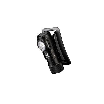 Fenix HM51RV3ABL - Lanternă frontală LED reglabilă, reîncărcabilă, USB, 1x CR123A 950 mAh, IP68, 860 lm, 125 ore, negru