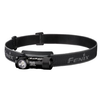Fenix HM51RV3ABL - Lanternă frontală LED reglabilă, reîncărcabilă, USB, 1x CR123A 950 mAh, IP68, 860 lm, 125 ore, negru