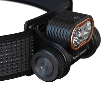 Fenix HM55RABL - Lampă frontală reîncărcabilă LED, reglabilă, USB/1xCR123A 1600 mAh IP68 1200 lm 141,2 h negru