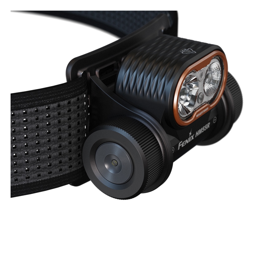 Fenix HM55RABL - Lampă frontală reîncărcabilă LED, reglabilă, USB/1xCR123A 1600 mAh IP68 1200 lm 141,2 h negru