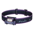 Fenix HM55RPRP - Lanternă frontală reîncărcabilă cu LED, dimmabilă, încărcare USB, 1x CR123A (1600 mAh), IP68, 1200 lm, autonomie 141,2 h, mov/negru