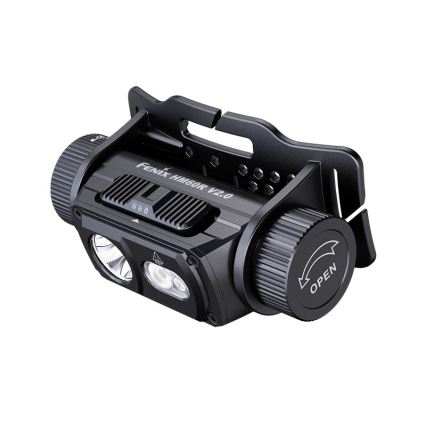 Fenix HM60RV20 - lanternă frontală LED reîncărcabilă, cu reglare a intensității, cu încărcare USB, 4000 mAh, IP68, 1600 lm, 292 ore, portocalie
