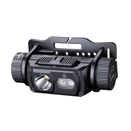 Fenix HM60RV20 - lanternă frontală LED reîncărcabilă, cu reglare a intensității, cu încărcare USB, 4000 mAh, IP68, 1600 lm, 292 ore, portocalie