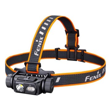 Fenix HM60RV20 - lanternă frontală LED reîncărcabilă, cu reglare a intensității, cu încărcare USB, 4000 mAh, IP68, 1600 lm, 292 ore, portocalie