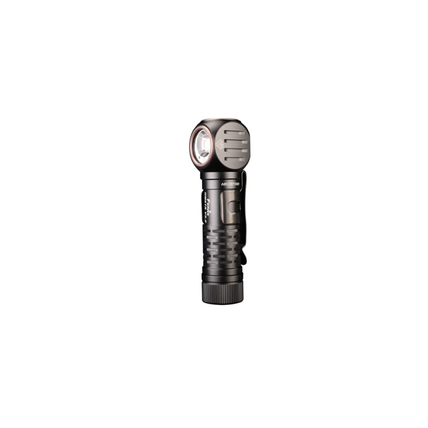 Fenix HM61RV30 - Lanternă frontală reîncărcabilă cu LED, reglabilă, LED/USB/1xCR123A, 4000 mAh, IP68, 1800 lm, 400 h, neagră