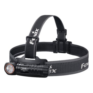 Fenix HM61RV30 - Lanternă frontală reîncărcabilă cu LED, reglabilă, LED/USB/1xCR123A, 4000 mAh, IP68, 1800 lm, 400 h, neagră