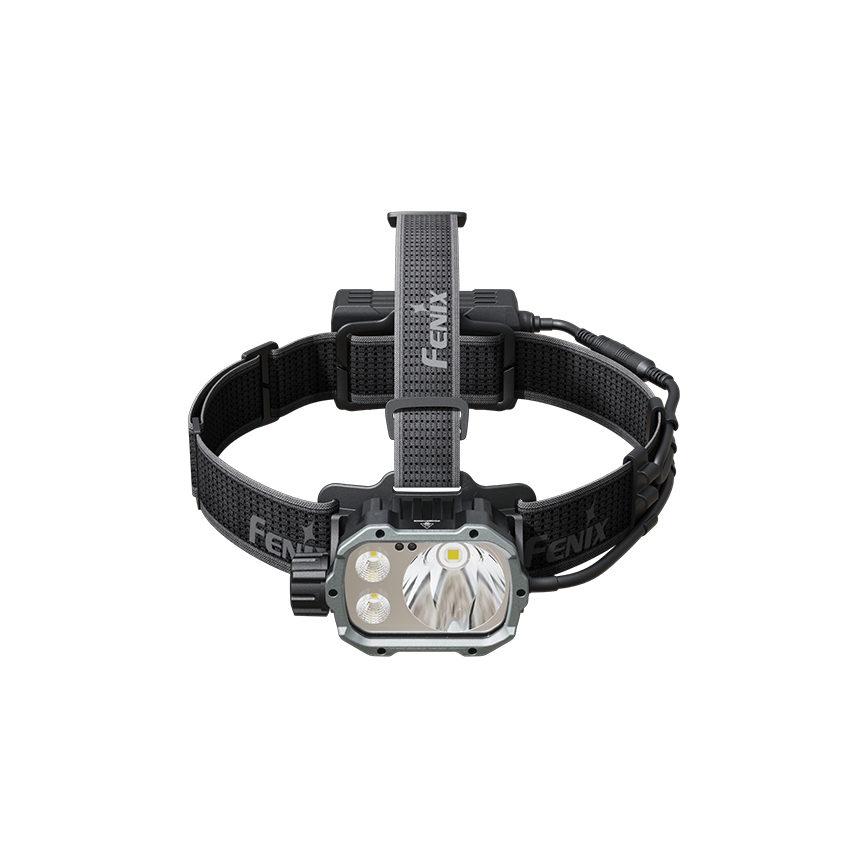 Fenix HP35R - Lanternă frontală LED reîncărcabilă, cu reglare a intensității, LED/USB, 5000 mAh, IP66, 4000 lm, 500 h, neagră