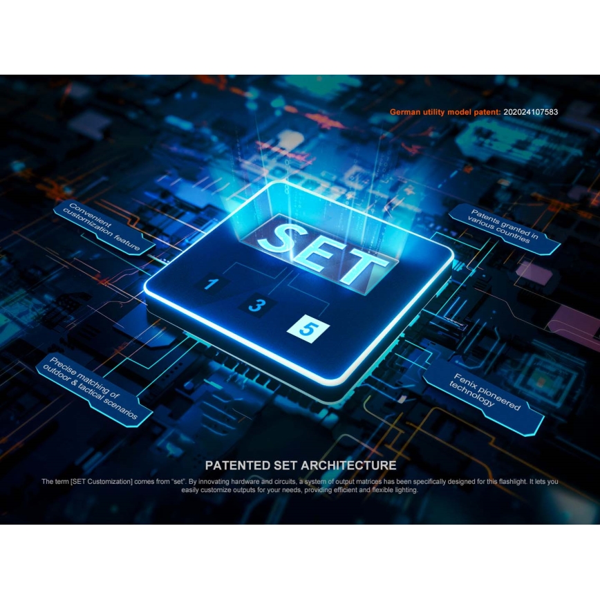 Fenix PD26RACE - Lanternă LED reîncărcabilă cu reglaj al intensității, USB, 1600 mAh, IP68, 1300 lm, 556 h, negru