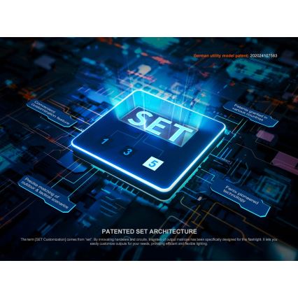 Fenix PD36RACE - lanternă LED reîncărcabilă cu reglare a luminozității, LED/USB, 5000 mAh, IP68, 3000 lm, 63,45 h, negru