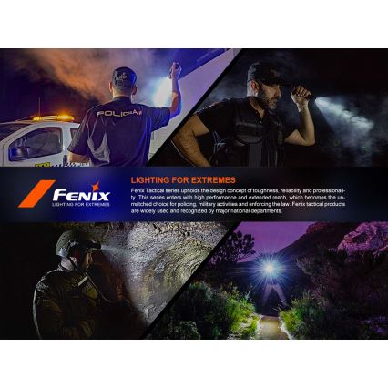 Fenix PD36RACE - lanternă LED reîncărcabilă cu reglare a luminozității, LED/USB, 5000 mAh, IP68, 3000 lm, 63,45 h, negru