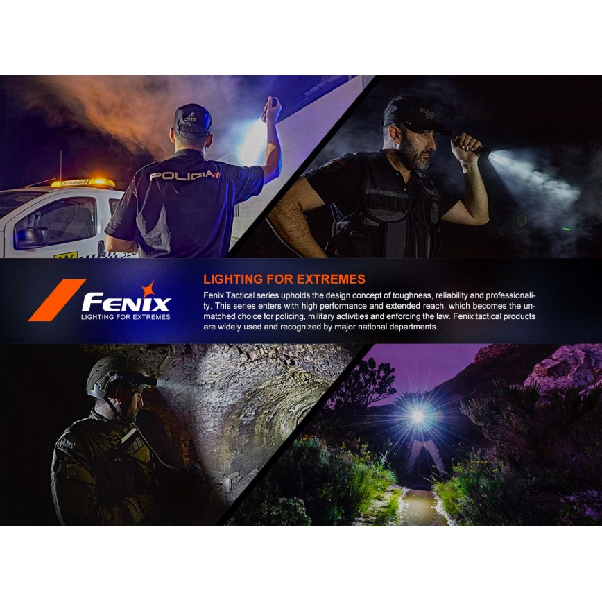 Fenix PD36RACE - lanternă LED reîncărcabilă cu reglare a luminozității, LED/USB, 5000 mAh, IP68, 3000 lm, 63,45 h, negru