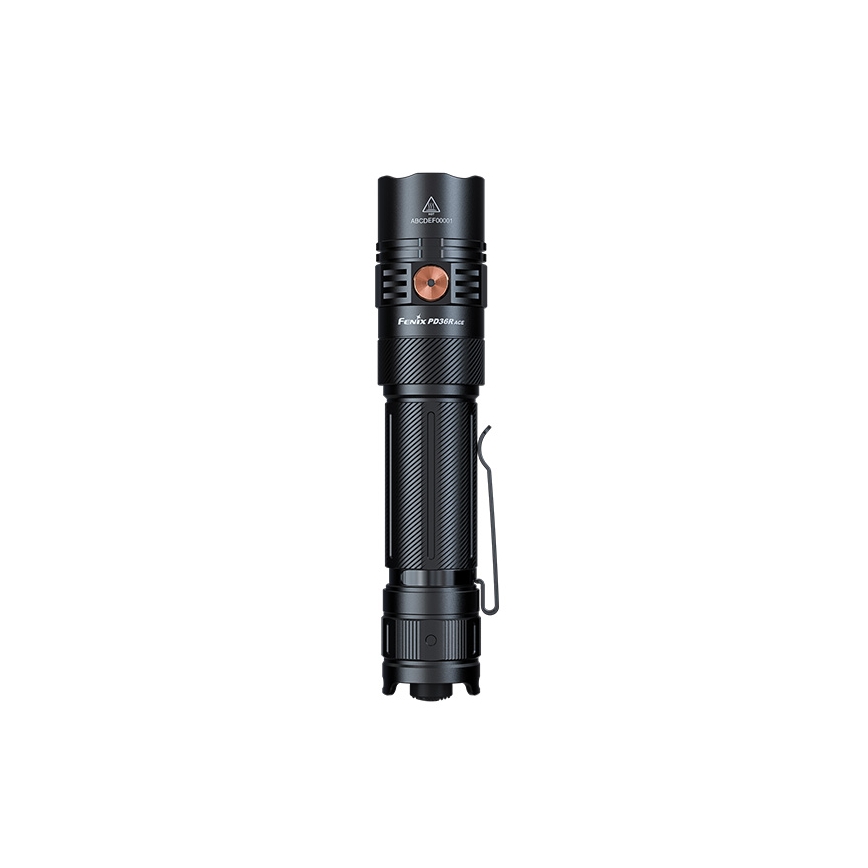Fenix PD36RACE - lanternă LED reîncărcabilă cu reglare a luminozității, LED/USB, 5000 mAh, IP68, 3000 lm, 63,45 h, negru