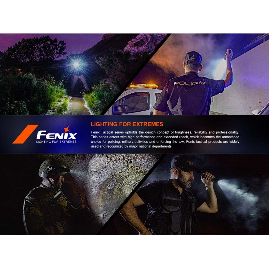 Fenix TK17BLK - Lanternă LED reîncărcabilă cu intensitate reglabilă, încărcare USB, 6000 mAh, IP68, 3600 lm, 60 h, negru