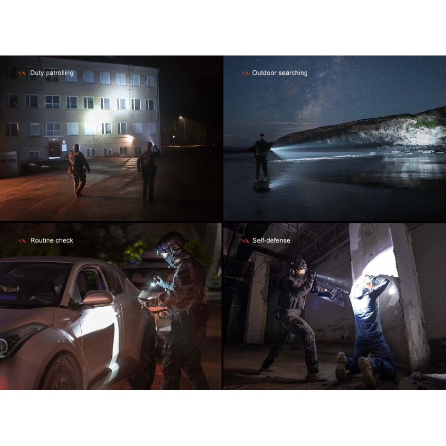 Fenix TK21RBLK - Lanternă LED reîncărcabilă, reglabilă, LED/USB, 6000 mAh, IP68, 3600 lm, 72,5 ore, negru