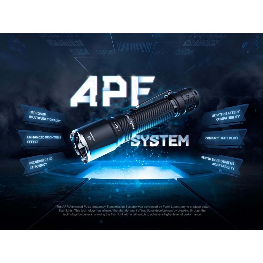 Fenix TK21RBLK - Lanternă LED reîncărcabilă, reglabilă, LED/USB, 6000 mAh, IP68, 3600 lm, 72,5 ore, negru