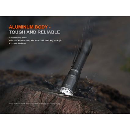 Fenix TK21RBLK - Lanternă LED reîncărcabilă, reglabilă, LED/USB, 6000 mAh, IP68, 3600 lm, 72,5 ore, negru