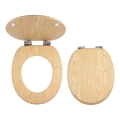 FERRO - Capac WC cu închidere SoftClose, din MDF, decor frasin