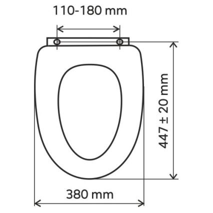 FERRO - Capac WC cu închidere SoftClose, din MDF, decor frasin