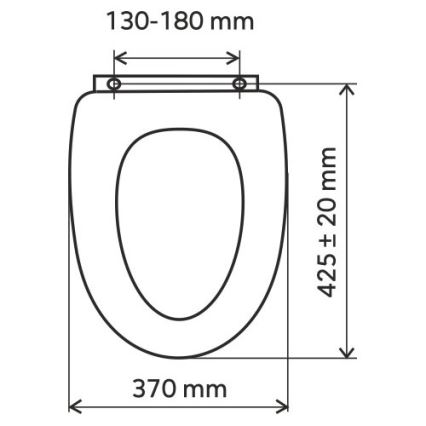 FERRO - Capac WC din duroplast, alb