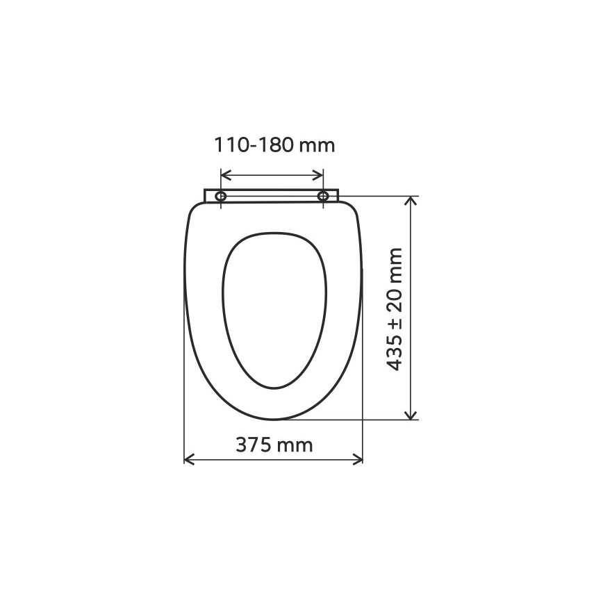 FERRO - Capac WC din MDF, decor fag