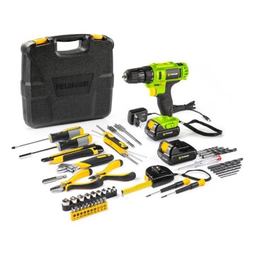 Fieldmann - Bormașină cu acumulator 12 V, 1300 mAh, cu accesorii