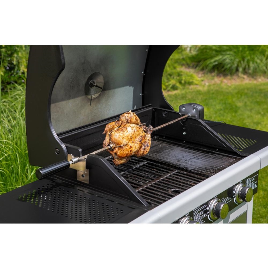 Fieldmann - Țepușă pentru grătar cu motor 230 V, din inox