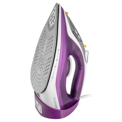 Fier de călcat cu aburi 2400W/230V mov/alb Sencor