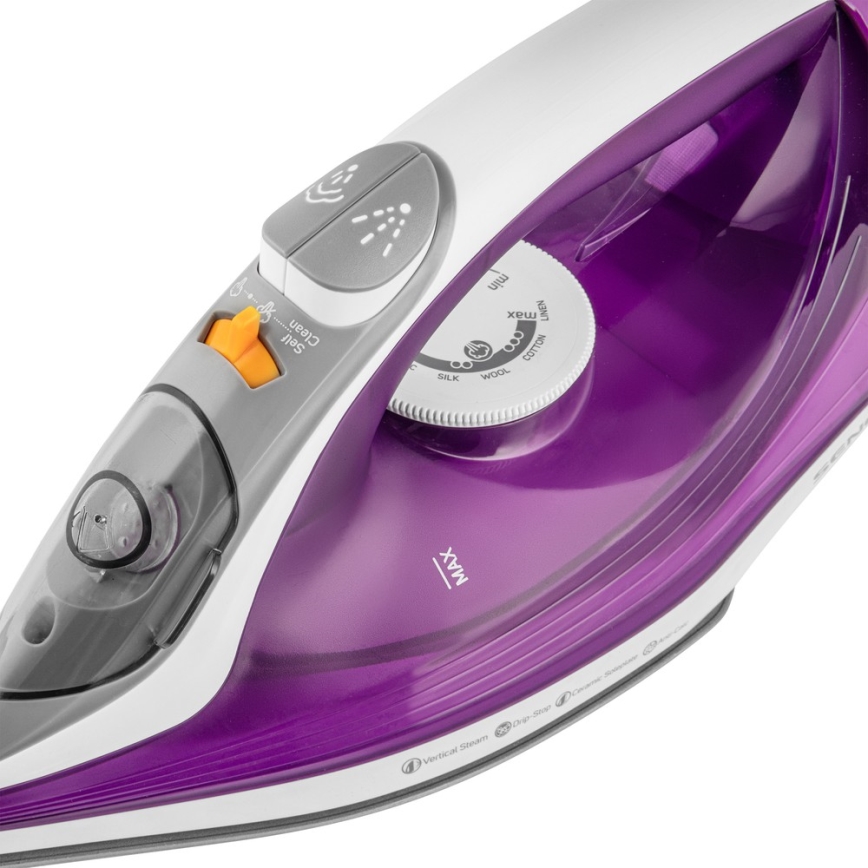 Fier de călcat cu aburi 2400W/230V mov/alb Sencor