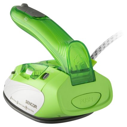 Fier de călcat cu aburi de călătorie 1100W/115V/230V verde Sencor