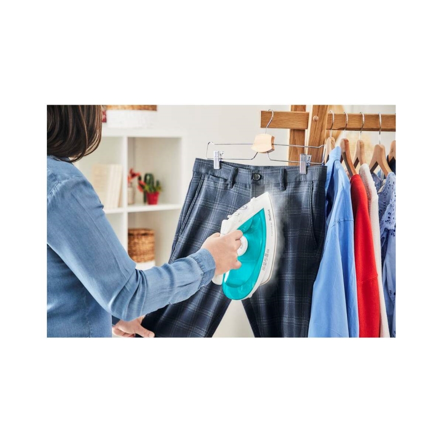 Fier de călcat cu aburi Tefal FREEMOVE AIR 2400W/230V alb/turcoaz