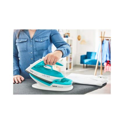 Fier de călcat cu aburi Tefal FREEMOVE AIR 2400W/230V alb/turcoaz