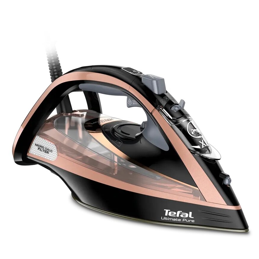 Fier de călcat cu aburi Tefal ULTIMATE PURE 3000W/230V cupru/negru