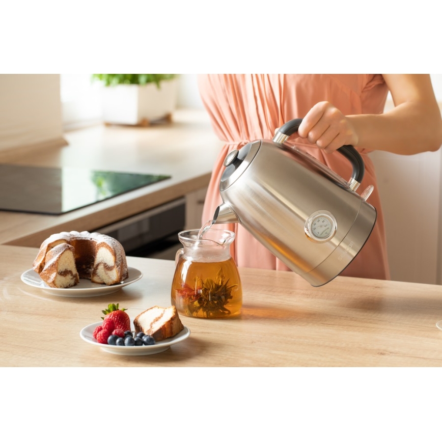 Fierbător de apă 1,7 l 2200W/230V oțel inoxidabil Sencor