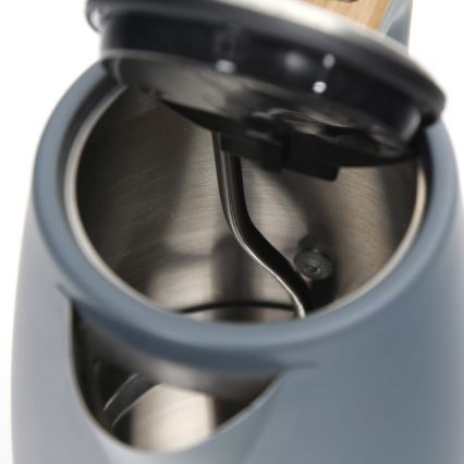 Fierbător de apă 1,7 l 2400W/230V oțel inoxidabil/gri