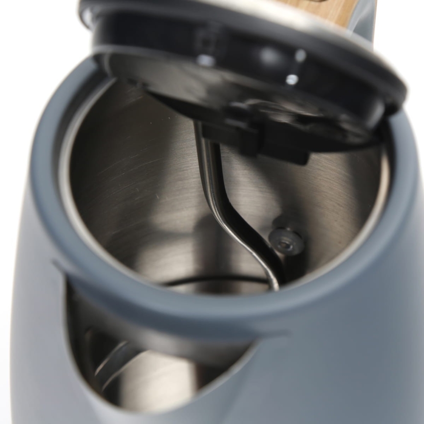 Fierbător de apă 1,7 l 2400W/230V oțel inoxidabil/gri