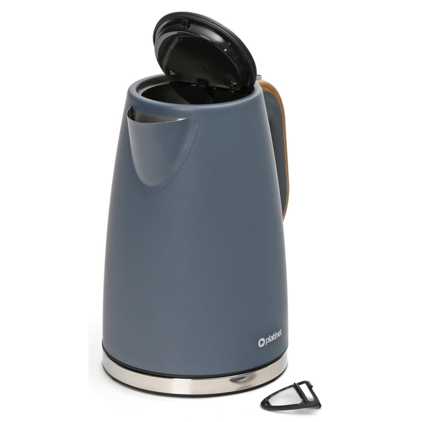 Fierbător de apă 1,7 l 2400W/230V oțel inoxidabil/gri