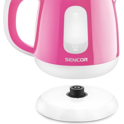 Fierbător de apă 1 l 1100W/230V roz Sencor