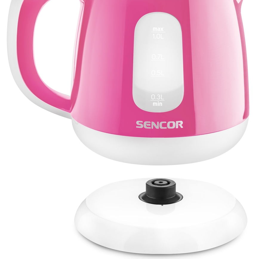 Fierbător de apă 1 l 1100W/230V roz Sencor