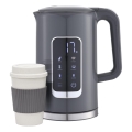 Fierbător de apă cu afișaj LCD 1,7 l 2200W/230V gri + cană de voiaj 450 ml