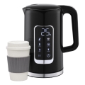 Fierbător de apă cu afișaj LCD 1,7 l 2200W/230V negru + cană de voiaj 450 ml
