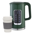 Fierbător de apă cu afișaj LCD 1,7 l 2200W/230V verde + cană de voiaj 450 ml