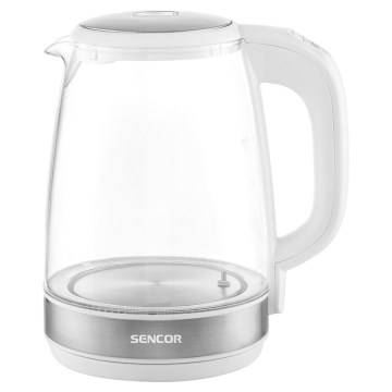 Fierbător de apă cu termoreglare 2 l 2200W/230V alb Sencor
