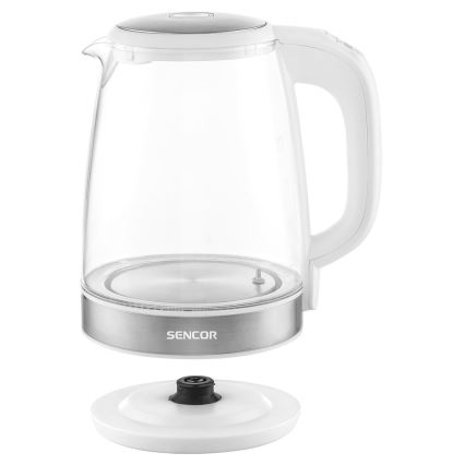Fierbător de apă cu termoreglare 2 l 2200W/230V alb Sencor