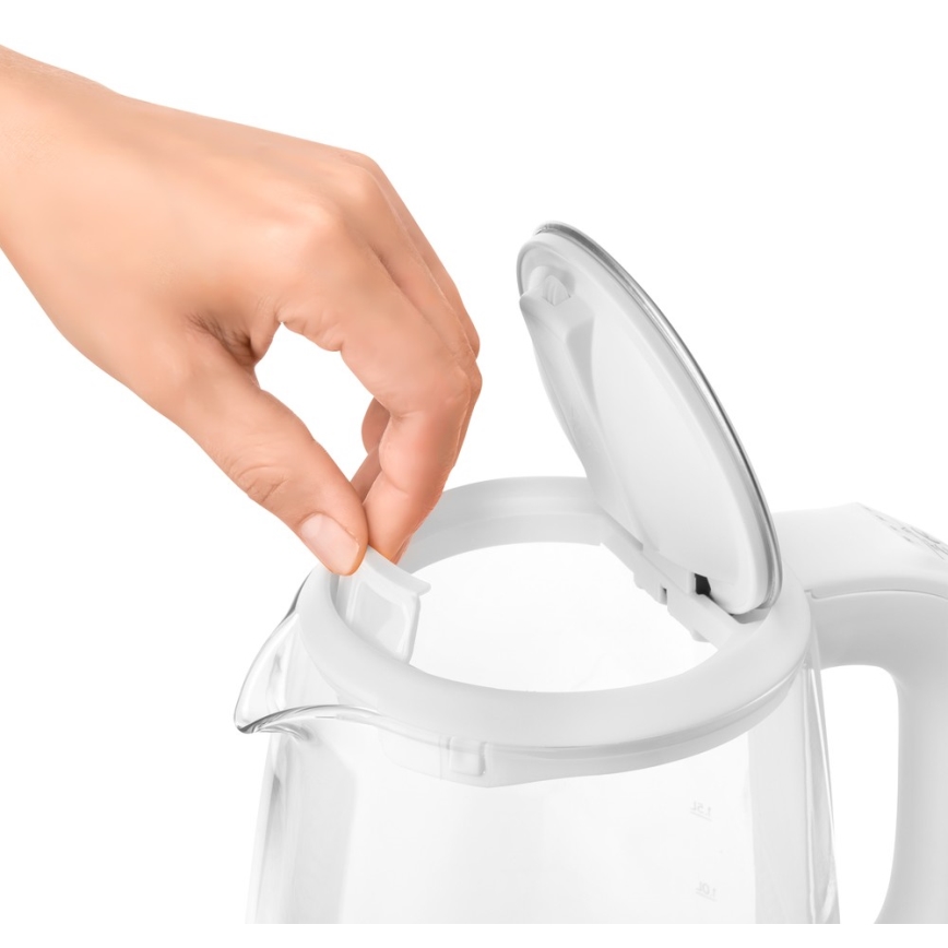 Fierbător de apă cu termoreglare 2 l 2200W/230V alb Sencor